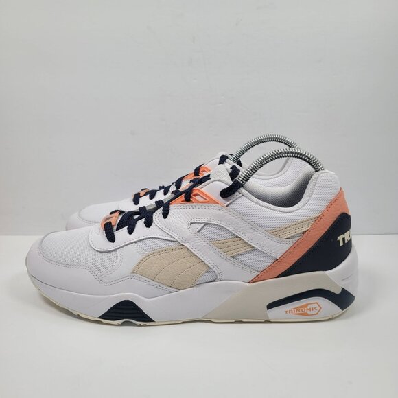 Puma Trinomic Men's White Orange Sneakers 383534-01 US Size 11.5 - Picture 2 of 8